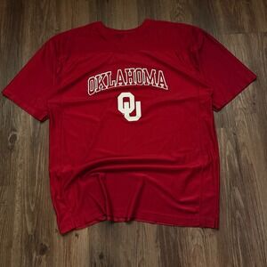 Oklahoma Sooners NCAA Football T-Shirt Large Red‎ OU jersey